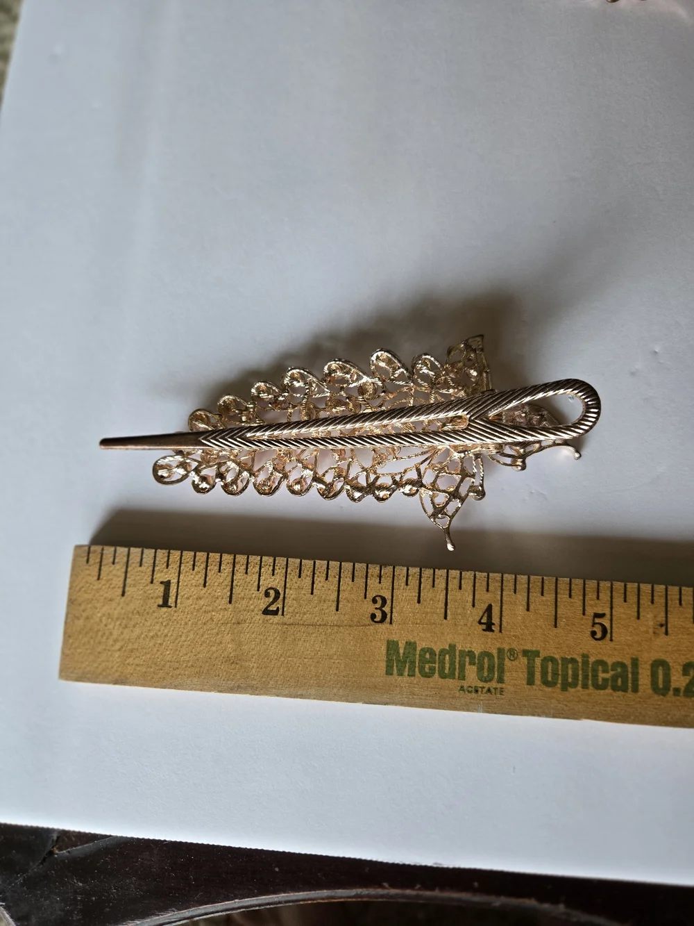 Gold-Tone Purple Crystal Butterfly Brooch Pin